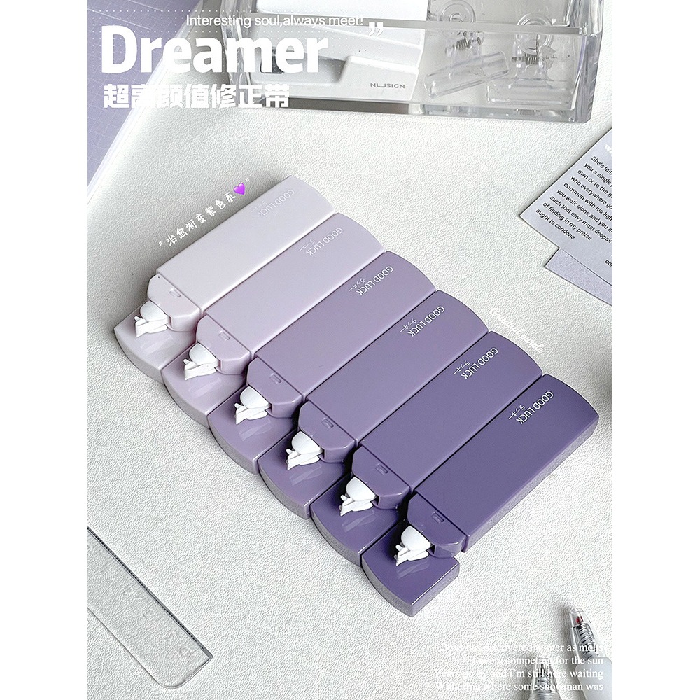 Set 6 bút xóa kéo hình chữ nhật xinh xắn đáng yêu thích hợp nhiều loại bút viết 5mm x 6m x 6 chiếc