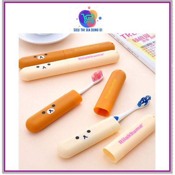 Hộp Đựng Bàn Chải Đánh Răng Du Lịch Hình GẤU RILAKKUMA