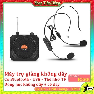 Máy trợ giảng không dây ZY E366 tặng 2 mic không dây và có dây hình ảnh và video thực tế sản phẩm Bảo Hành 6 Tháng