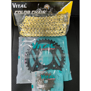 Nhông sên dĩa sym star sr125 - loại sên vàng 9ly chính hãng vital