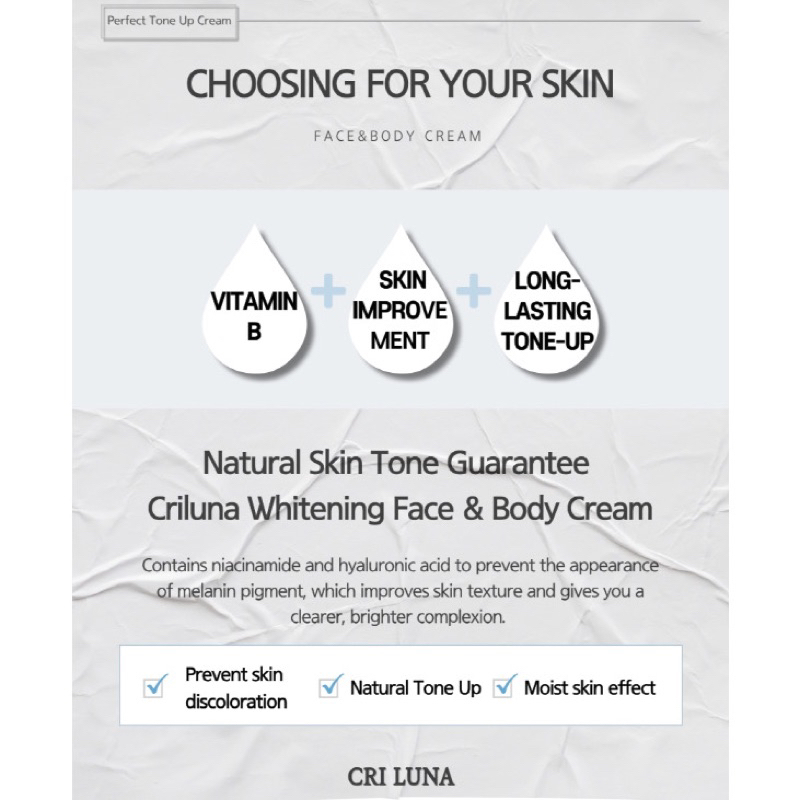 KEM DƯỠNG TRẮNG DA BODY & FACE  250g