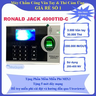 Chuyên cung cấp máy chấm công vân tay và thẻ cảm ứng 4000tid-c chính hãng
