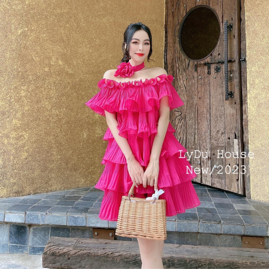 Đầm Nữ Cổ Yếm Bánh Bèo TYLANSTORE Váy Bánh Bèo Chất Liệu Vải Tơ Cao Cấp Đẹp Quyến Rũ ,Sang Trọng