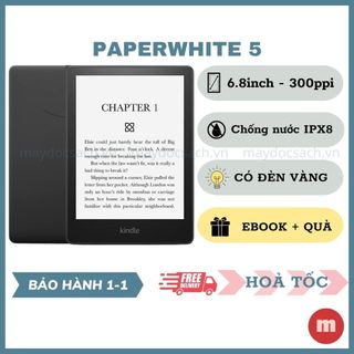 Máy đọc sách Kindle Paperwhite 5 | 6,8inch | Đèn vàng | Paperwhite 2021 | Thế hệ 11