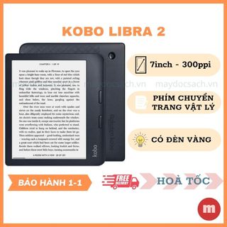 Máy đọc sách Kobo Libra 2 | 7inch | Đèn vàng | 32GB