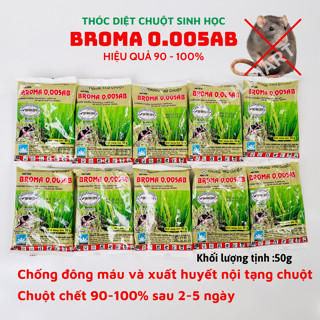 Combo 5 Gói Thóc Diệt Chuột Sinh Học Broma 0,005 AB, An Toàn Hiệu Quả Cao Gói 50g