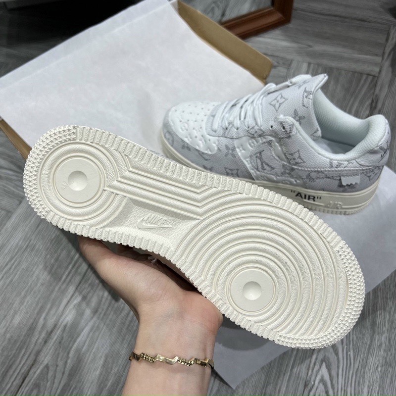 Giày AF1 Louis Vuitton Xám Bản Cao Cấp,Giày Nike_Air Force 1 LV Xám Nam Nữ Full Phụ Kiện | BigBuy360 - bigbuy360.vn