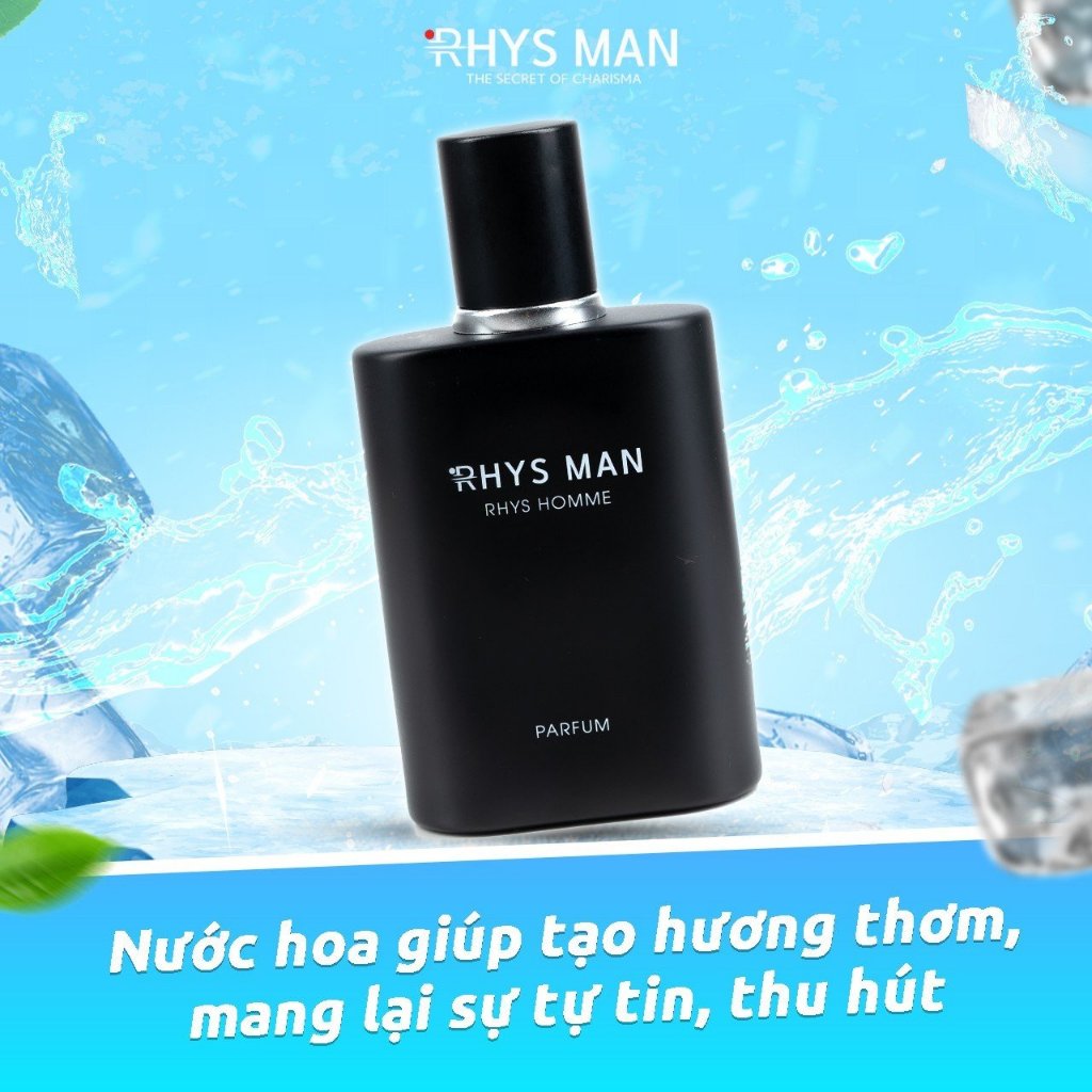 Bộ quà tặng nam Sữa rửa mặt nam & Sữa tắm gội nam 3 in 1 & Nước hoa nam Homme 50ml RHYS MAN