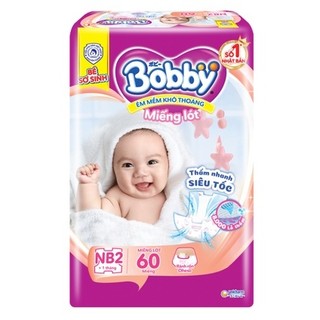 Miếng Lót Sơ Sinh Bobby NB2 60 miếng (Bé > 1 tháng)