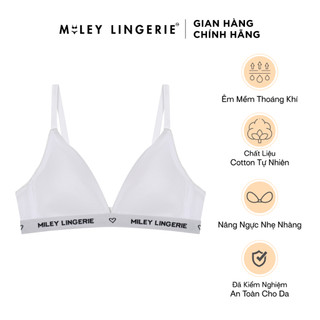 Áo Ngực Mút Mỏng Thời Trang Thể Thao Lưng Logo Chất Vải Cotton Thiên Nhiên BeingMe Miley Lingerie - Trắng