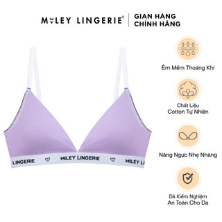 Áo Ngực Mút Mỏng Thời Trang Thể Thao Lưng Logo Chất Vải Cotton Thiên Nhiên BeingMe Miley Lingerie - Tím
