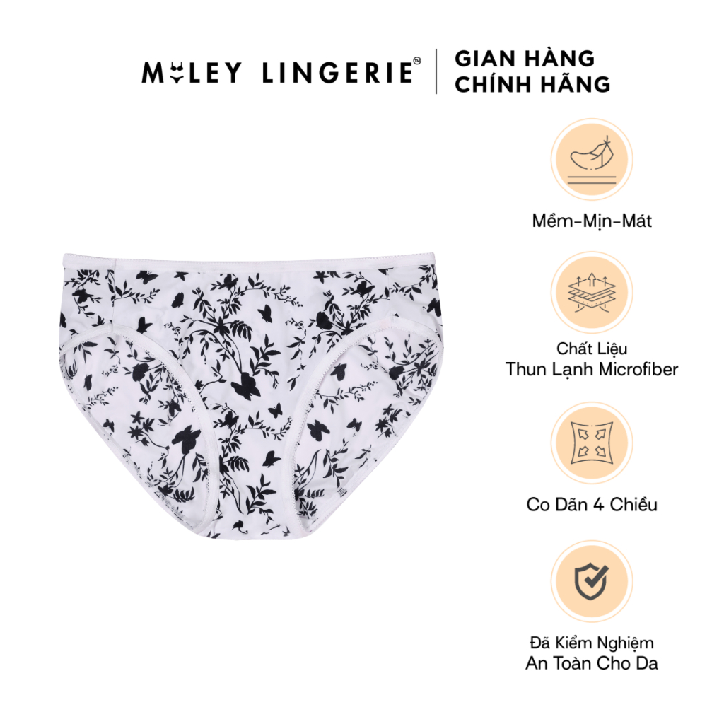 Quần lót thun lạnh phối ren họa tiết Miley Lingerie_FMP0100