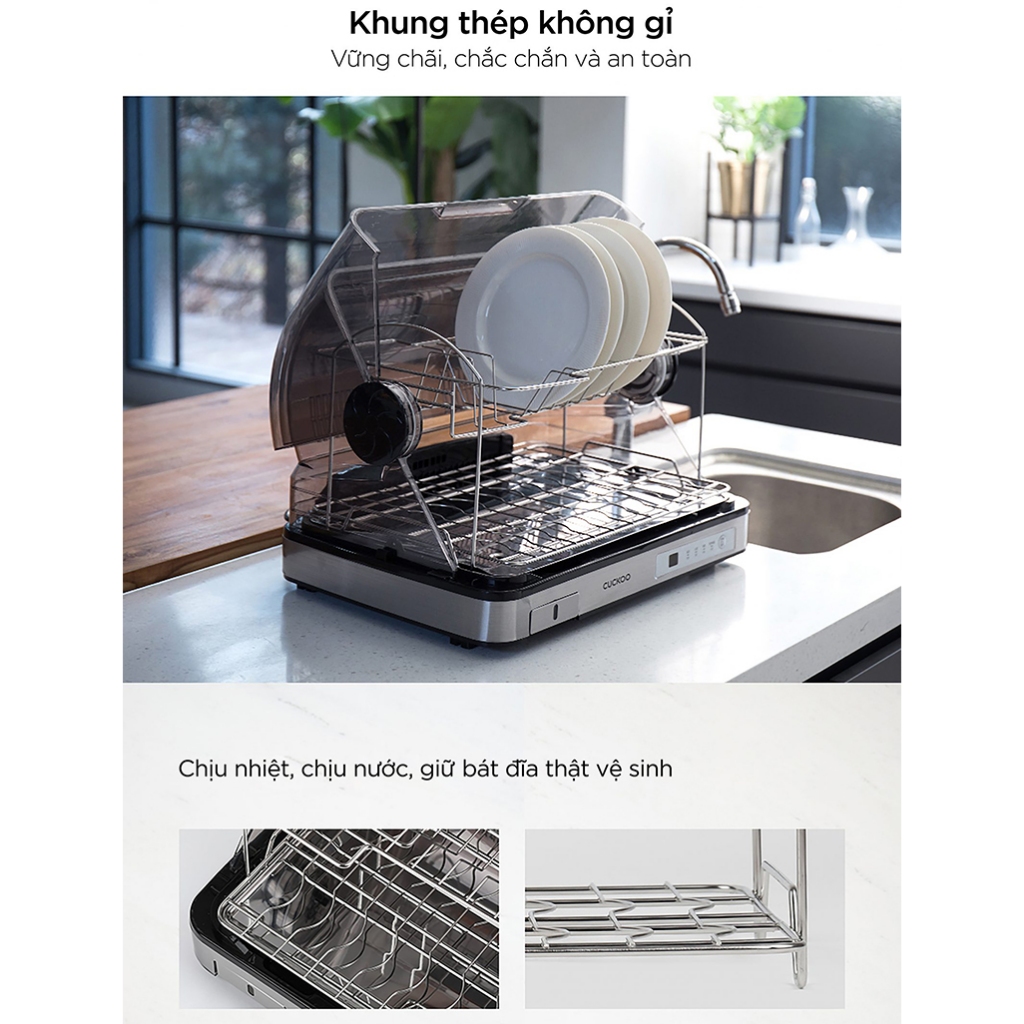 Máy Sấy Bát Đĩa CUCKOO CDD-A9010S Sấy Nhanh Trong 10 Phút - Công suất 350W - Bảo Hành Chính Hãng 12 Tháng