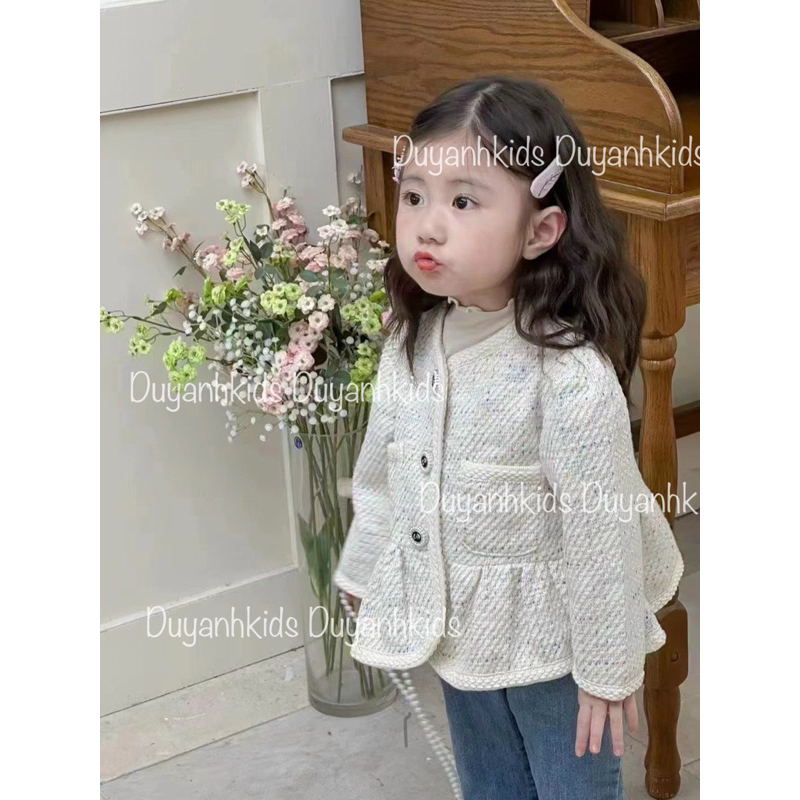 Áo dạ swett babydoll kèm túi cho bé gái siêu yêu Size từ 12-24kg (90-130)