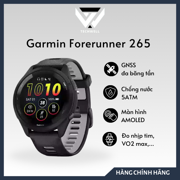 Đồng hồ thông minh Garmin Forerunner 265 - HÀNG CHÍNH HÃNG