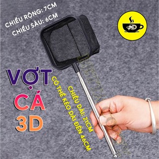 Vợt Cá 3D - Tép 5D - Vợt lưới vớt cá tép chống sốc - vớt lăng quăng, trùn chỉ