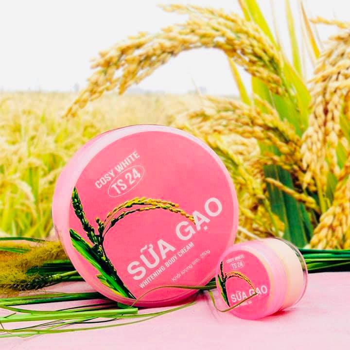 Kem body sữa gạo tặng kèm kích trắng COSY WHITE 250g trắng da chống nắng hàng chính hãng