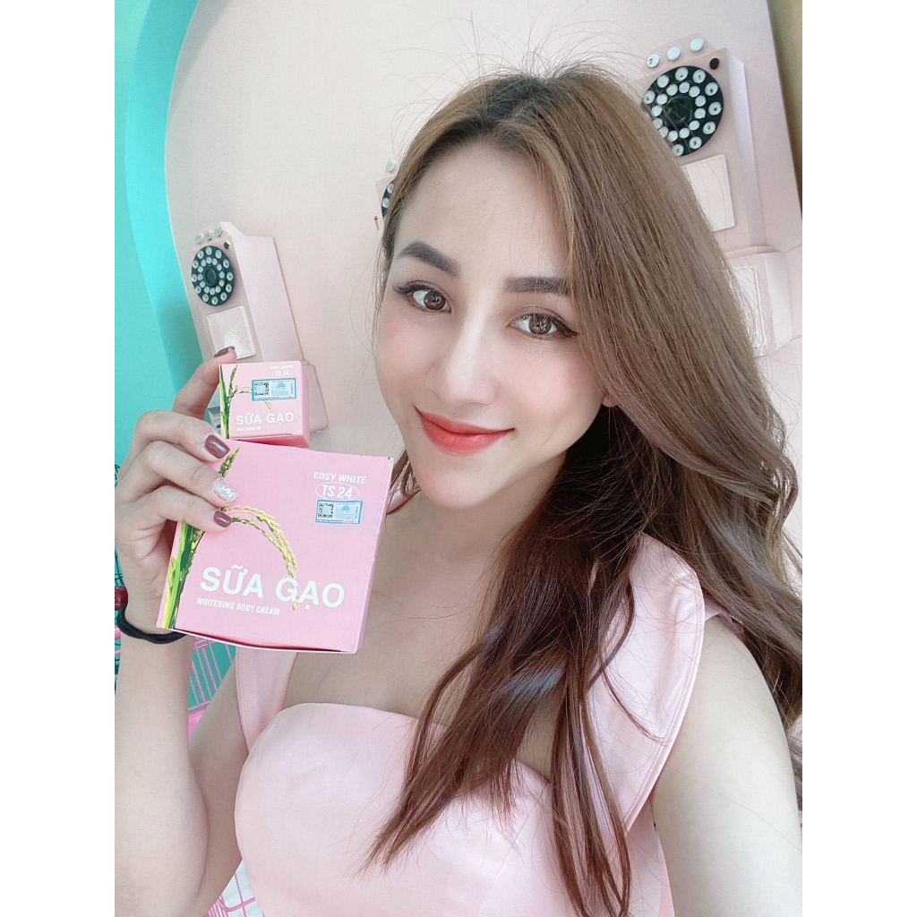 Kem body sữa gạo tặng kèm kích trắng COSY WHITE 250g trắng da chống nắng hàng chính hãng