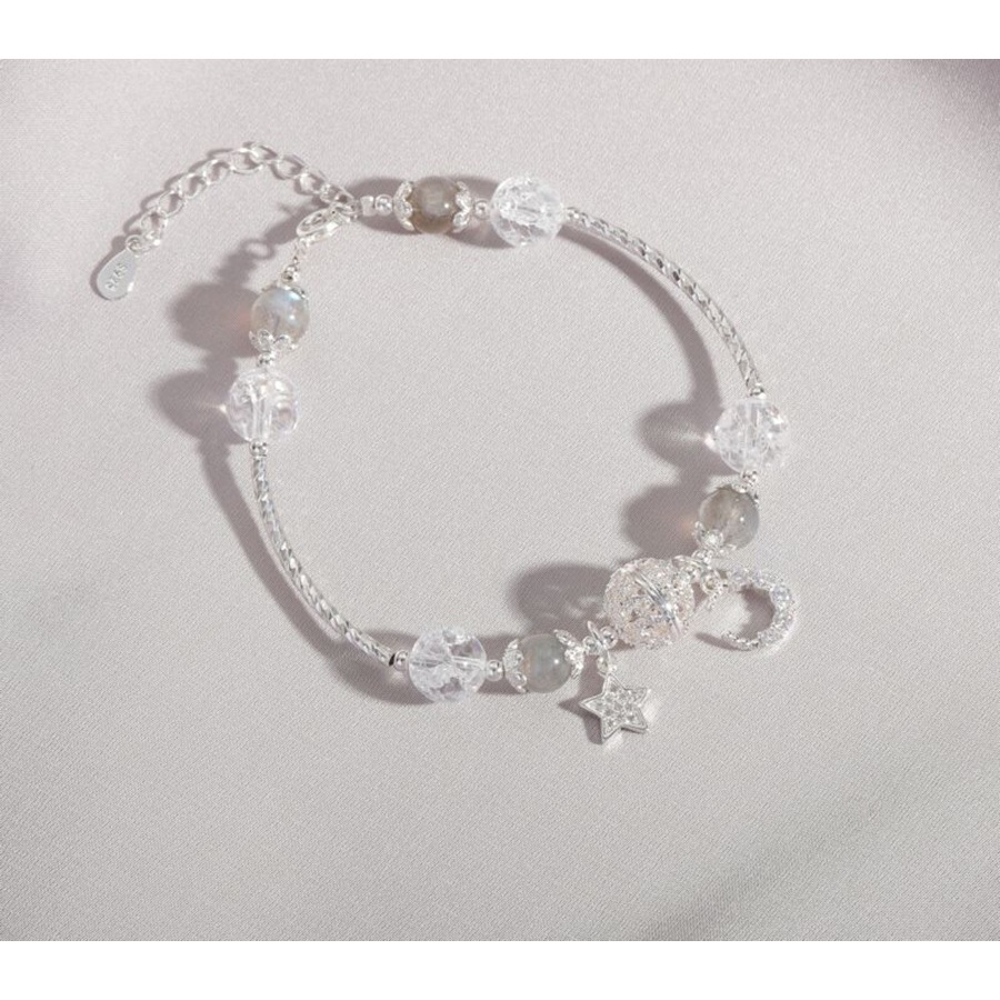 Lắc tay nữ charm đá mix ngôi sao  vòng tay phong cách Hàn Quốc độc đáo VT46