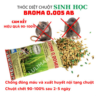 10 Gói Thóc Diệt Chuột Sinh Học Broma 0.005AB, An Toàn Hiệu Quả Cao
