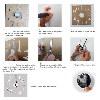 Đồng hồ decor dán tường ( đề can đồng hồ )