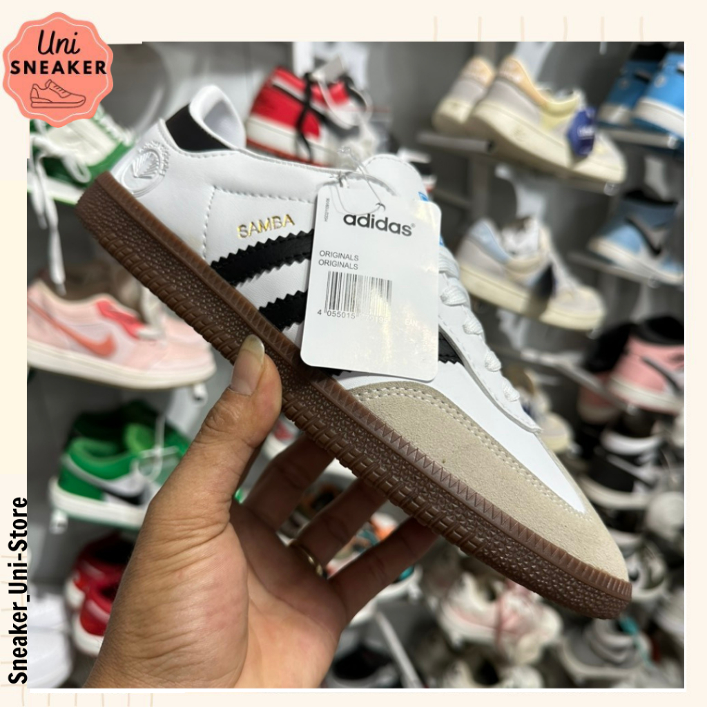 Giày_Adidas Samba Low Nam Nữ, Giày_Adidas Samba White Black Classic Bản Cao Cấp Full Bill Box