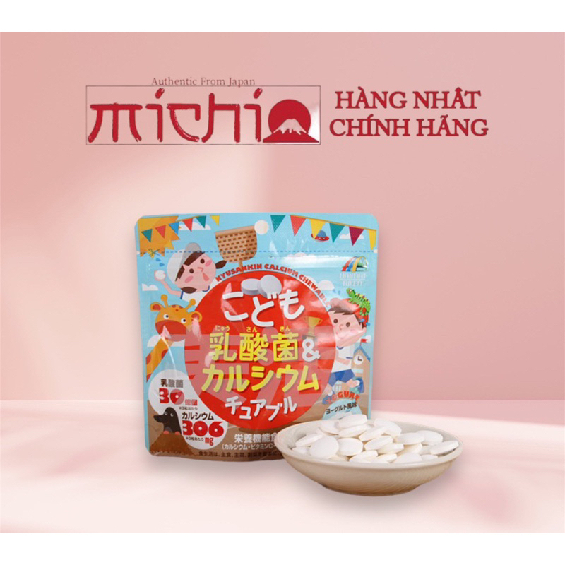 Kẹo bổ sung Canxi cho bé Unimat Riken, Kẹo bổ sung DHA cho bé DHA Drop Gummy Nhật Bản gói 90 viên