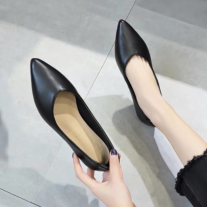 Giày búp bê nữ da mềm êm chân mã B22
