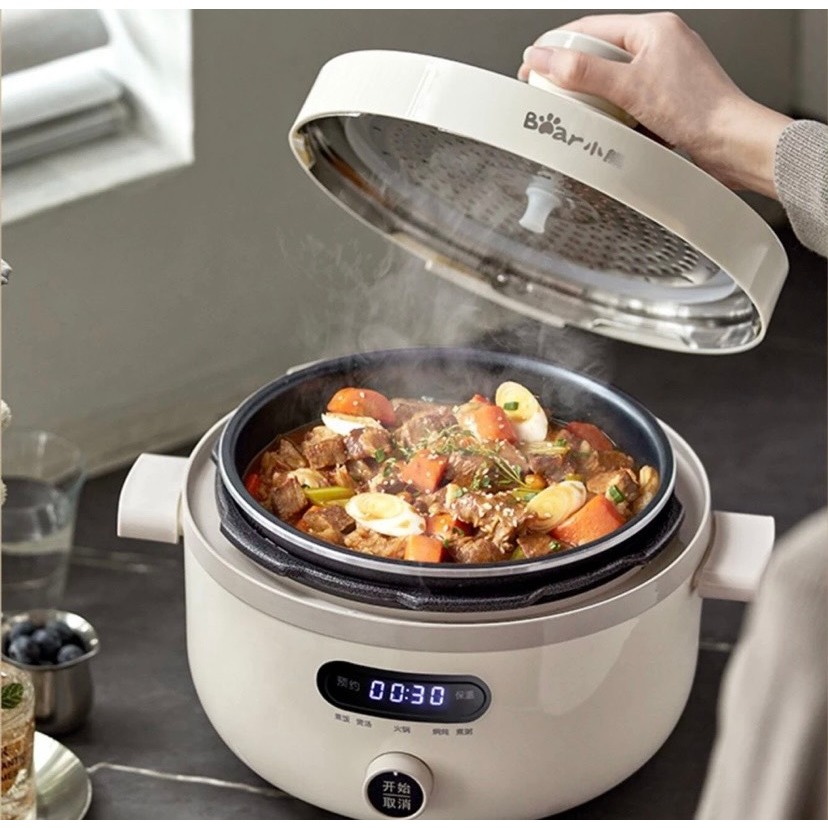 Nồi Áp Suất Bear Đa Năng Dung Tích 4 Lít YLB-C40U5 - Hàng Chính Hãng, Bảo Hành 12 Tháng