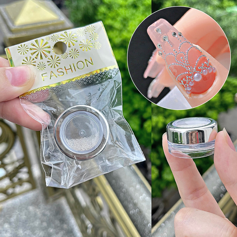 Bi nail mini màu bạc trang trí móng NGHI THẢO