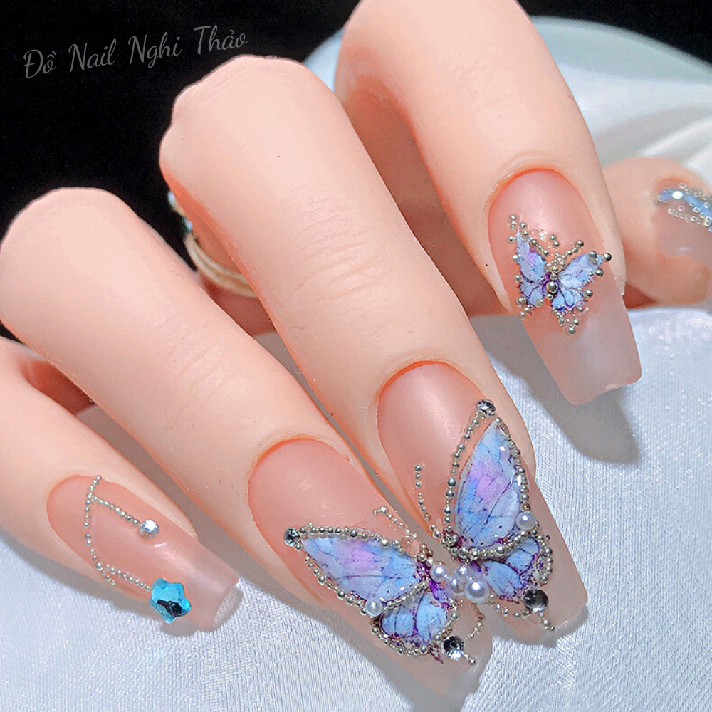 Bi nail mini màu bạc trang trí móng NGHI THẢO