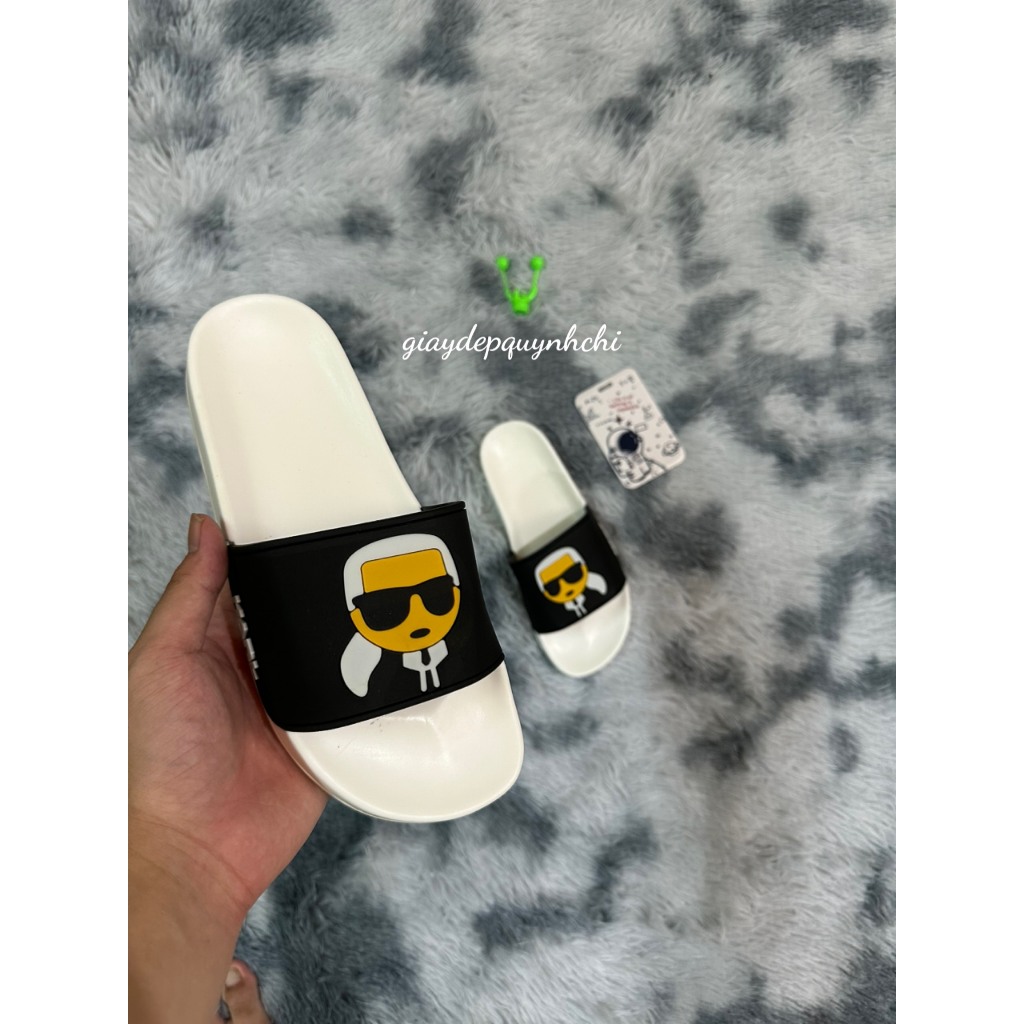 Dép quai ngang nam nữ hình KARL cool ngầu hot22023