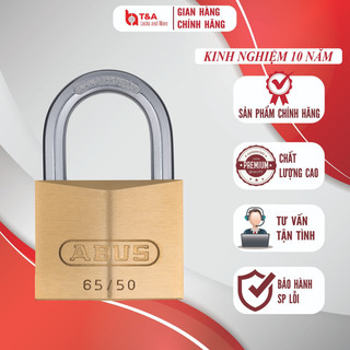 Khoá móc treo đồng cao cấp ABUS 65/50 thân 50mm chìa răng cưa