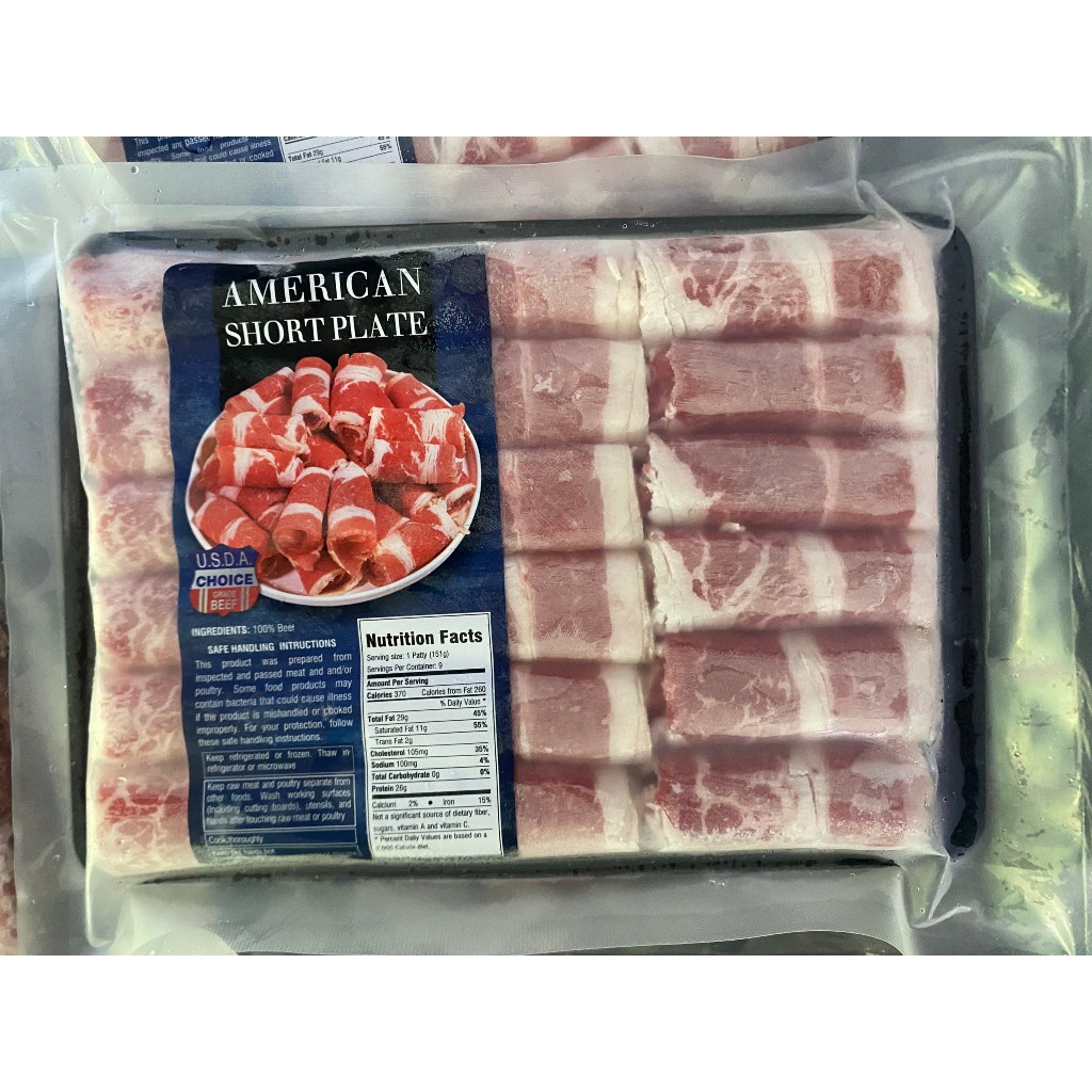 Ba Chỉ Bò Mỹ Cuộn 500g