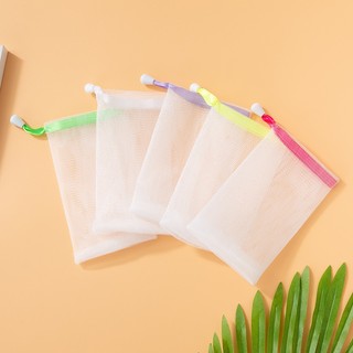 Túi lưới tạo bọt 2 lớp cho bánh xà phòng, lưới tạo bọt tắm rửa mặt tiện lợi