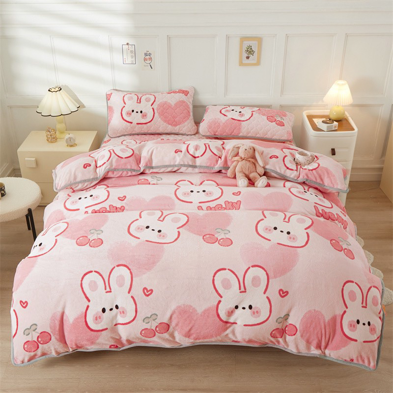 SÉT GA GỐI NỈ NHUNG TRẦN BÔNG NEW THU ĐÔNG