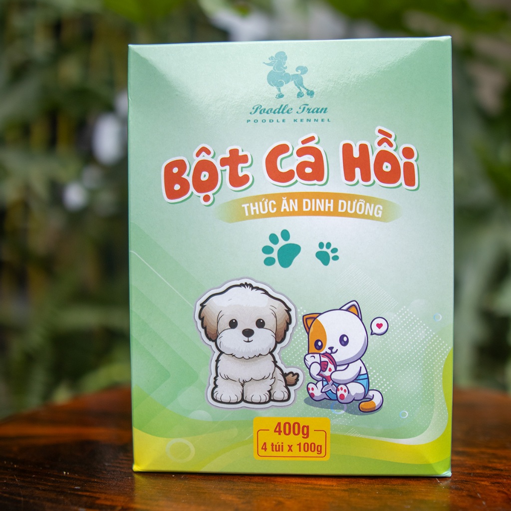 Bột Thịt Cá Hồi Poodle Trần  Cho Chó Mèo Giàu Protein , Tốt Cho Hệ Tiêu Hoá
