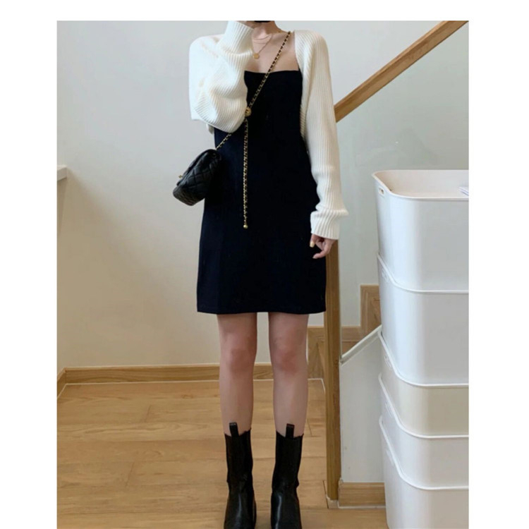 Áo khoác cardigan INFLACHI dệt kim áo croptop dáng ngắn cánh dơi dáng rộng thời trang cho nữ MN0923-054 M185