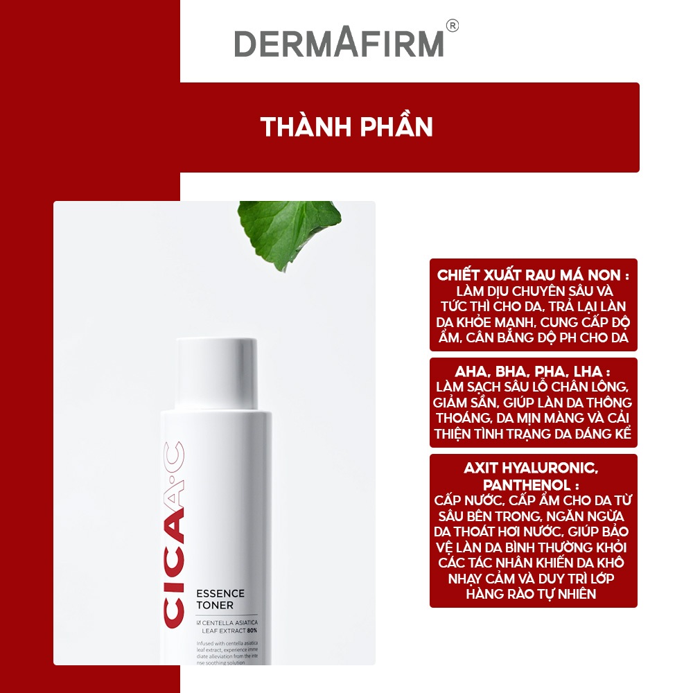 Nước Hoa Hồng Cấp Ẩm,  Làm Dịu Da DERMAFIRM CICAA.C ESSENCE TONER 150ml