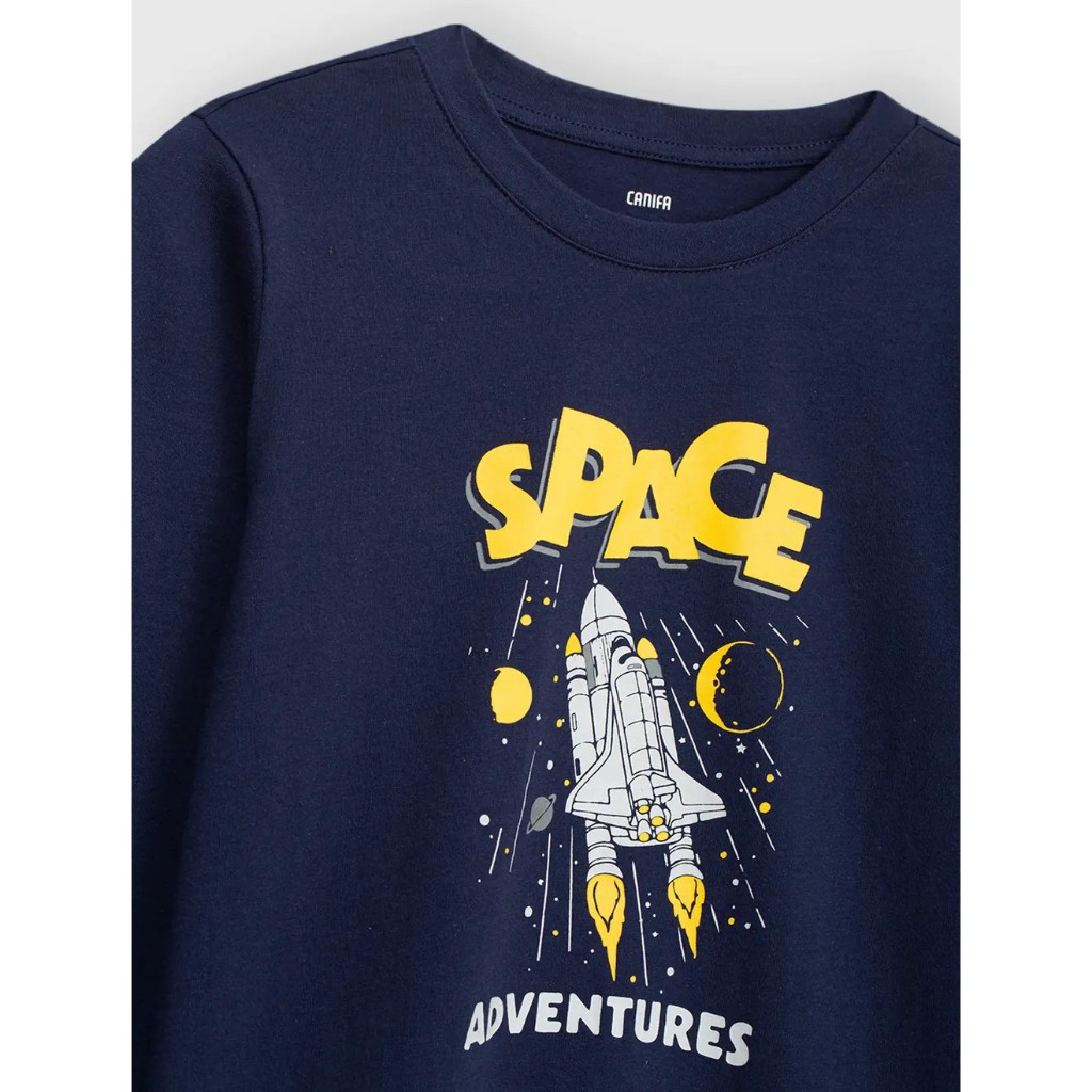 CANIFA Áo phông dài tay bé trai cotton