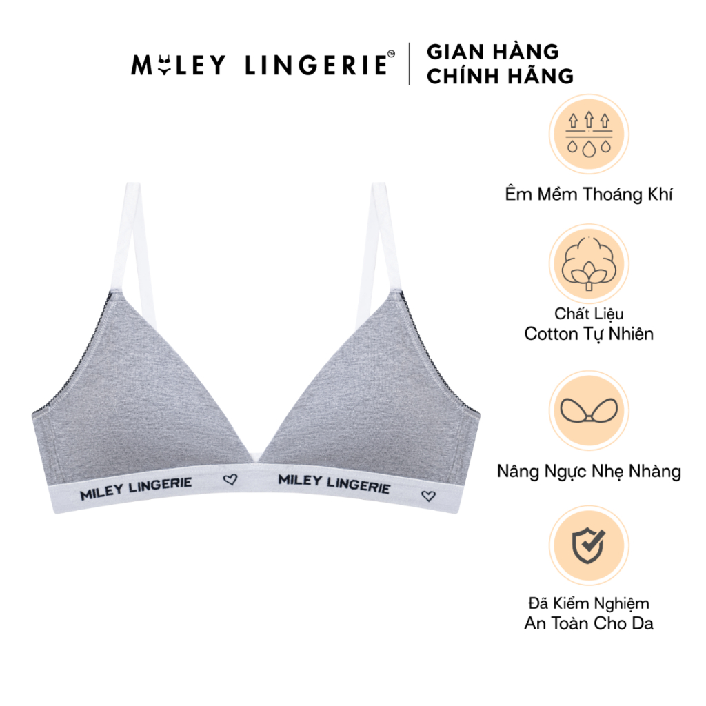  Áo Ngực Mút Mỏng Thời Trang Thể Thao Lưng Logo Chất Vải Cotton Thiên Nhiên BeingMe Miley Lingerie