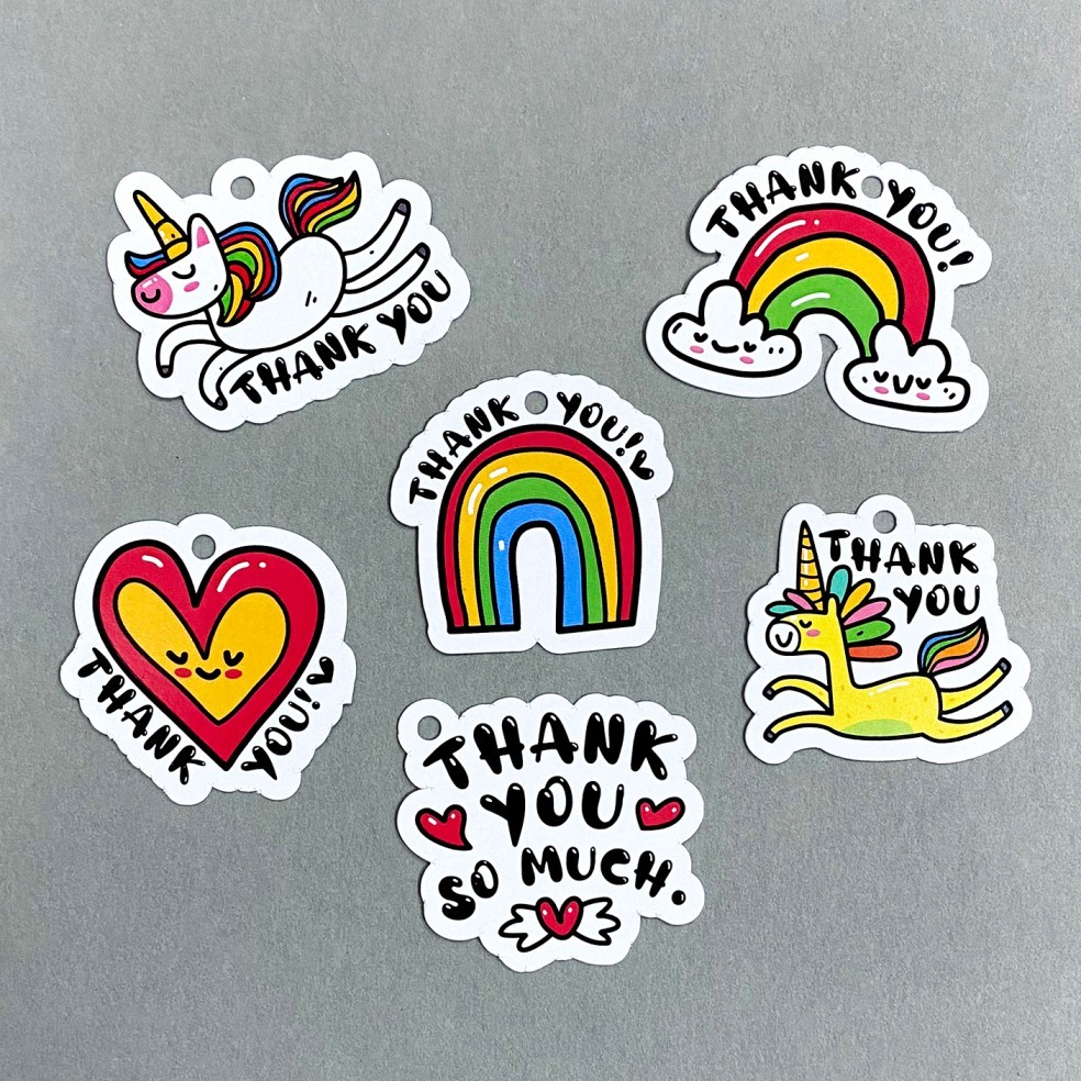 Cute thank tag 10pcs_Thẻ Tag Giấy Trắng Treo THANK YOU Cám Ơn tag_WLVN60