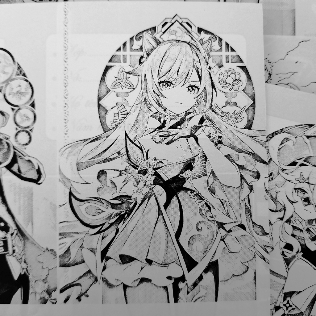 Tranh dán tường, giấy dán tường GENSHIN IMPACT trang trí decor phòng học tập làm việc by Manka