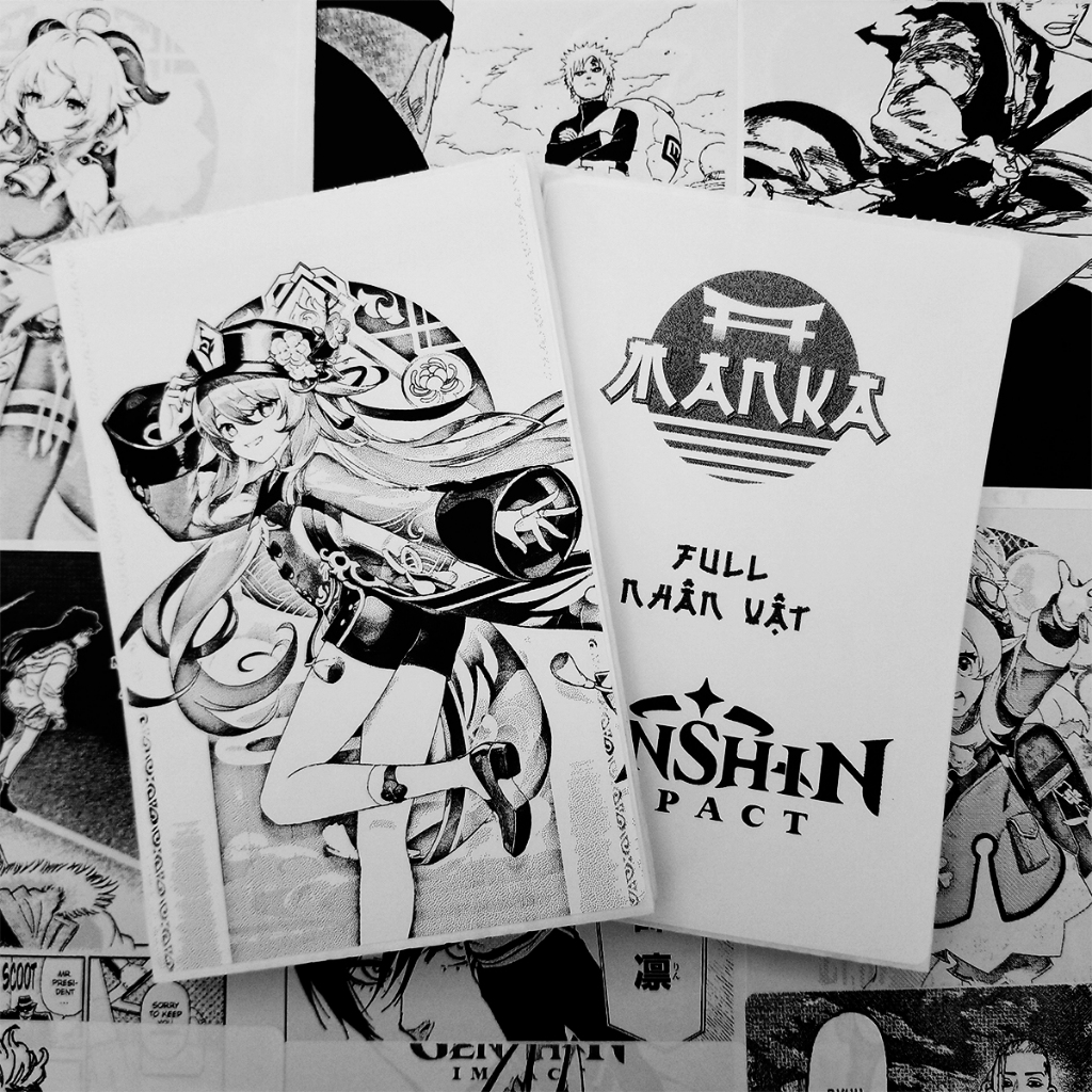 Tranh dán tường, giấy dán tường GENSHIN IMPACT trang trí decor phòng học tập làm việc by Manka