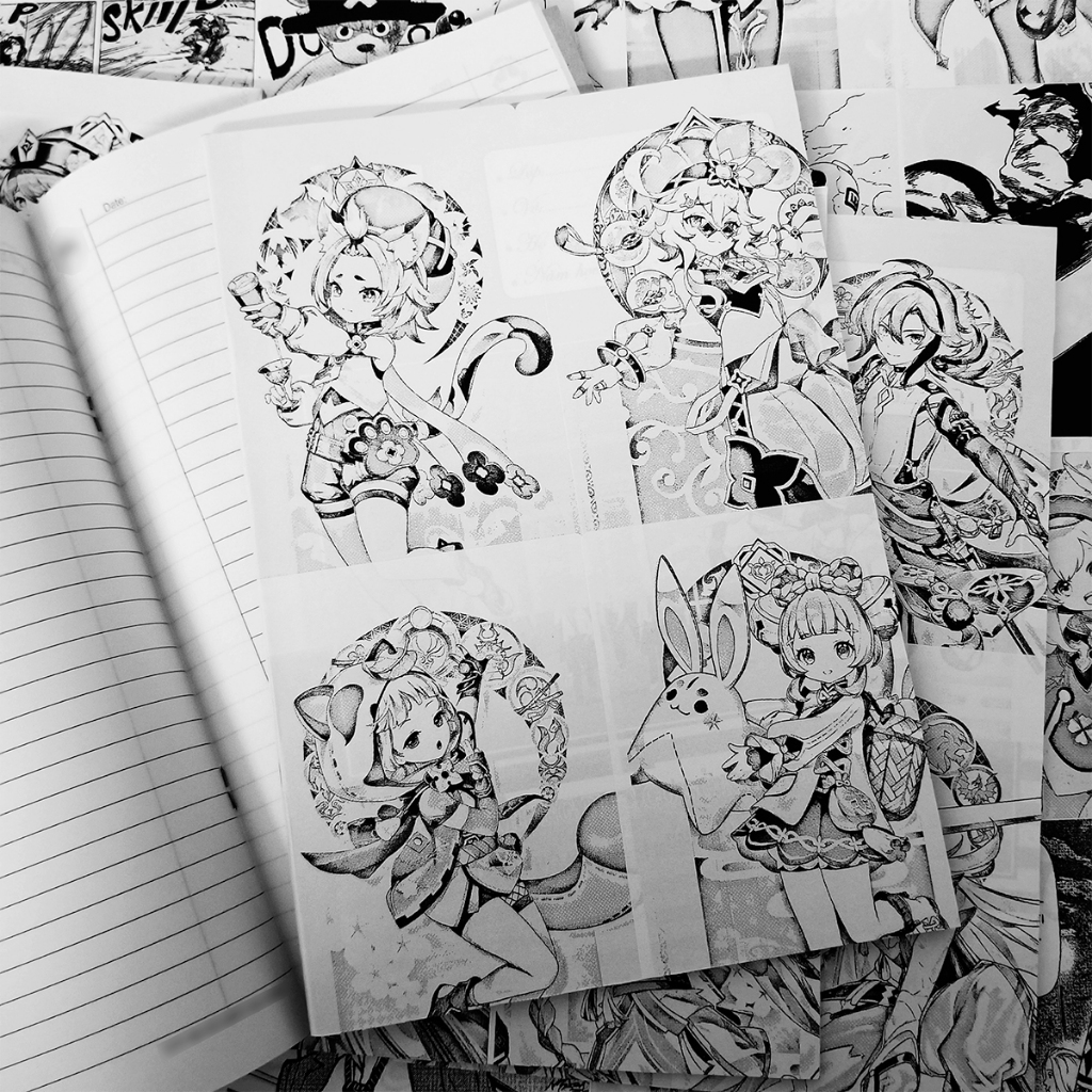 Tranh dán tường, giấy dán tường GENSHIN IMPACT trang trí decor phòng học tập làm việc by Manka