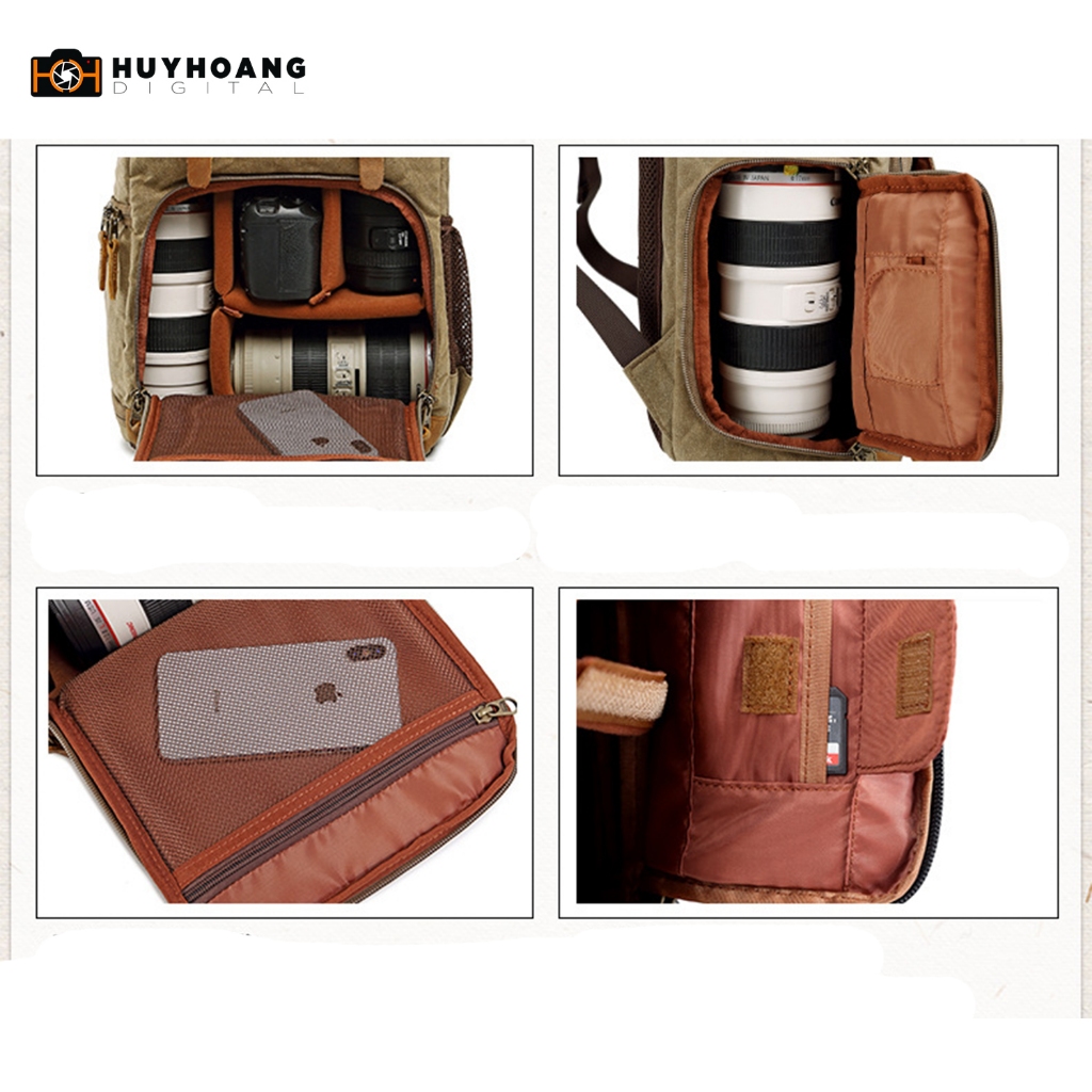 Balo Haft photo máy ảnh Canvas retro - Splendor