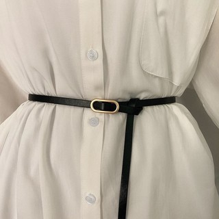 Thắt lưng nữ da giả bản mỏng phối cài kim loại reverclothings elip waist belt