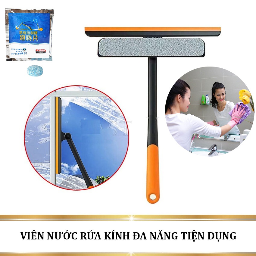 Viên sủi nước rửa kính đa năng, dùng cho các bề mặt kính