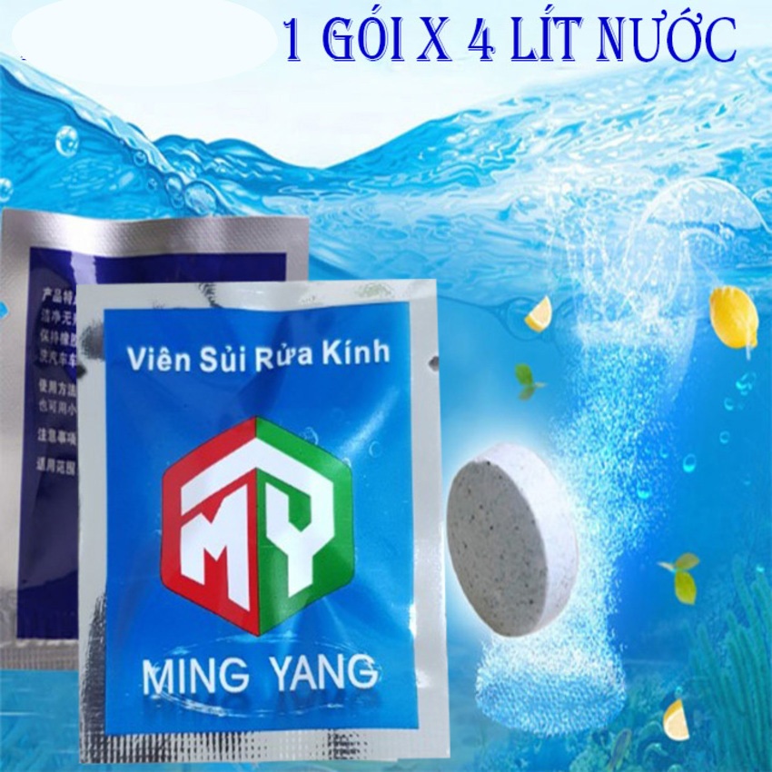 Viên sủi nước rửa kính đa năng, dùng cho các bề mặt kính