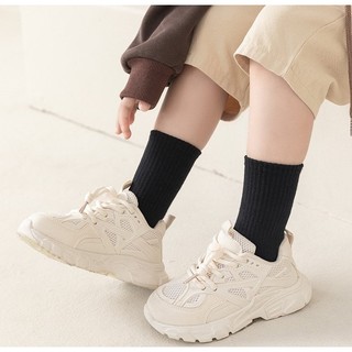 SET 2 ĐÔI TẤT/VỚ TRẮNG ĐEN TRƠN CHO BÉ + NGƯỜI LỚN